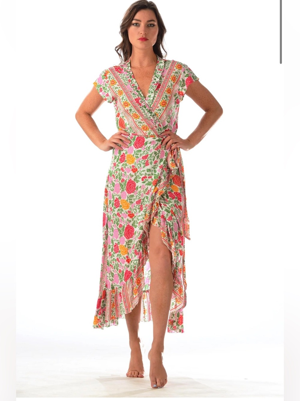 Walker & Wade Voyager Maxi wrap Dress size L